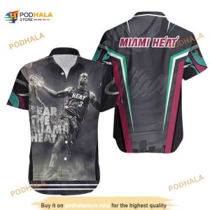 Dwyane Wade Fear The Miami Heat Funny Hawaiian Shirt