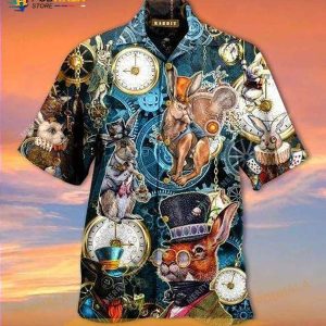 Easter Steampunk Bunny Hawaiian Shirt