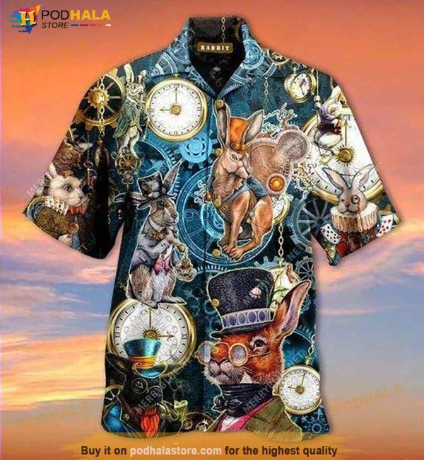 Easter Steampunk Bunny Hawaiian Shirt