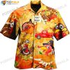 Eat Beef Red Truck Pumpkin Turkey Thanksgiving Hawaiian Shirt