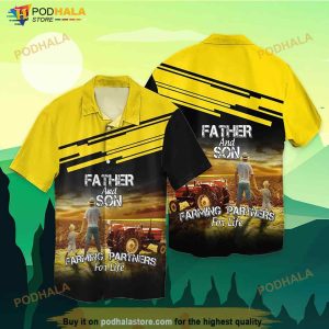 Father’s Day Father And Son Farming Partners For Life Hawaiian Shirt