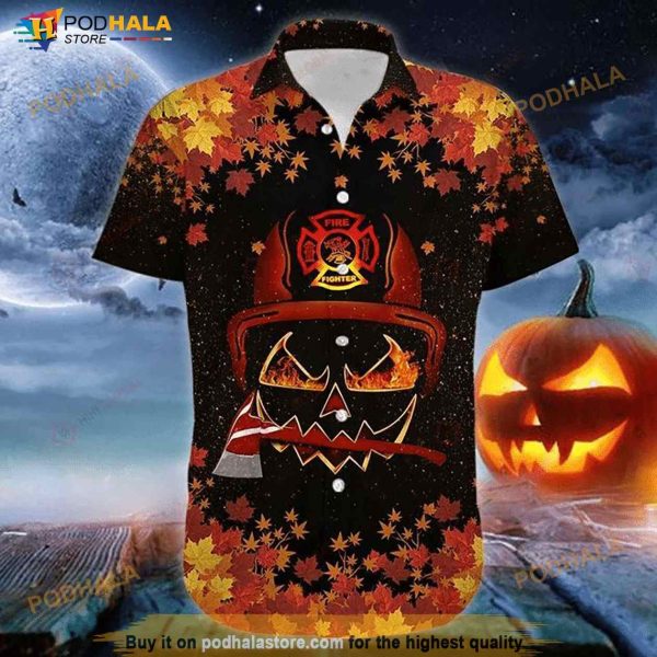 Firefighter Halloween Hawaiian Shirt