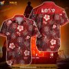 Firefighter Redd Love Red Hawaiian Shirt