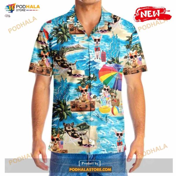 Funny Chihuahua Tropical Summer Beach Shirt Funny Hawaiian Shirt