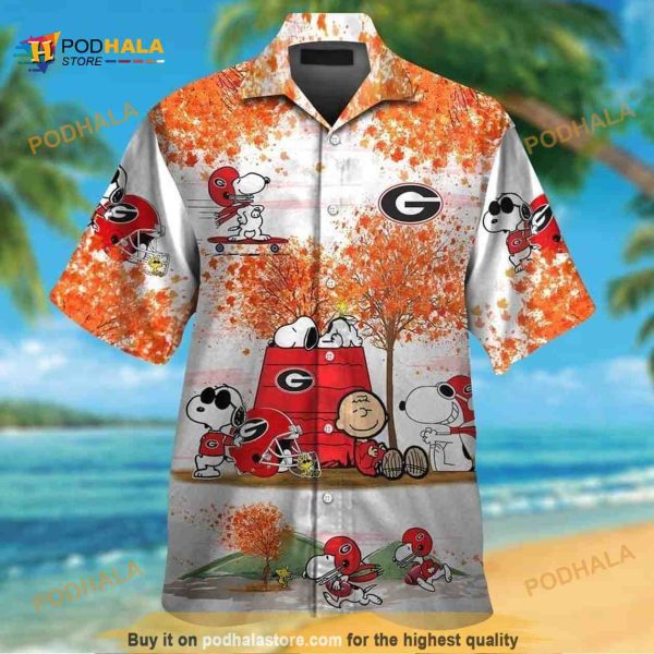 Funny Snoopy Georgia Bulldogs UGA Funny Hawaiian Shirt