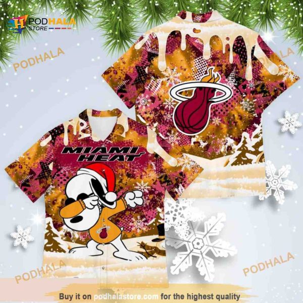 Funny Snoopy Miami Heat Funny Hawaiian Shirt For Basketball Lovers