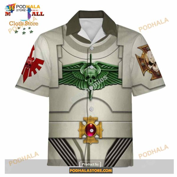 GearHomies Unisex Funny Hawaiian Shirt Terminator Armor Blood Angels 3D Costumes