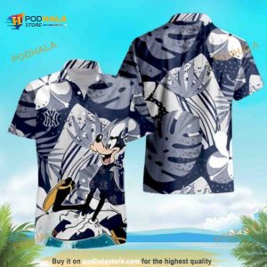 Goofy Disney New York Yankees Funny Hawaiian Shirt Beach Lovers Gift