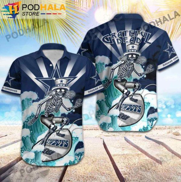 Grateful Dead NFL Dallas Cowboys Hawaiian Shirt