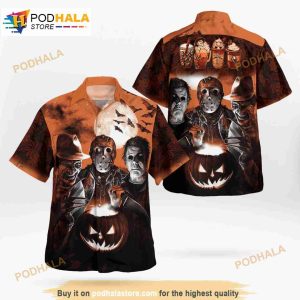 Halloween Horror Coffee Tropical 3D Funny Hawaiian Shirt