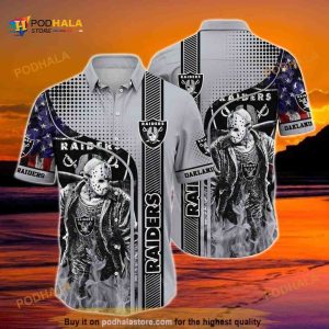 Halloween Jason Voorhees Las Vegas Raiders Funny Hawaiian Shirt Gift For Football Fans