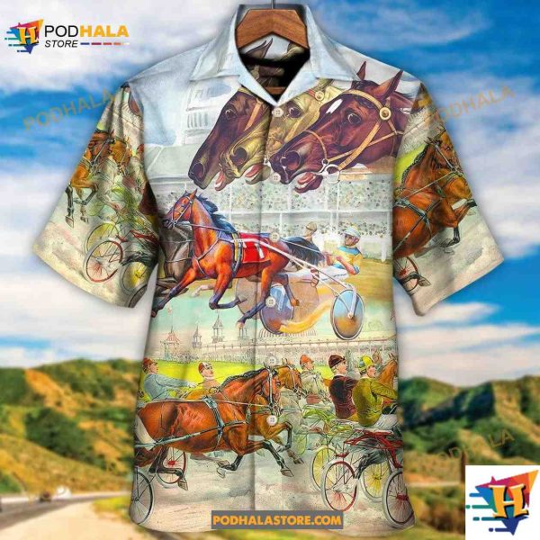 Harness Racing Horse Racing Horse Lover So Cool Hawaiian Shirt