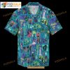 Haunted Mansion Funny Summer Beach Trip Family Summer Button Up Hawaiian Shirt