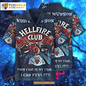 Hellfire Club Eddie Munson Stranger Thing 4 Hawaii Shirt