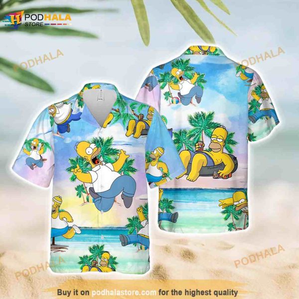 Homer Simpson Funny Hawaiian Shirt