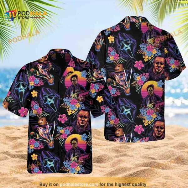 Horror Characters Halloween Hawaiian Shirt