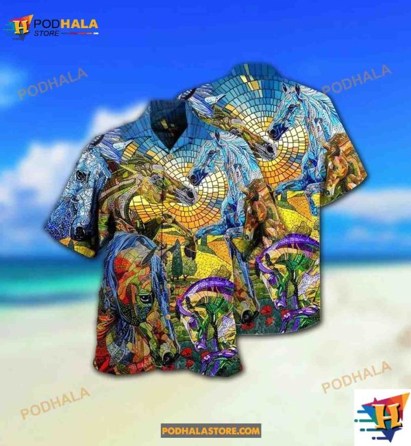 Horse Abstract Style Hawaiian Shirt