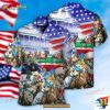 Horse American Flag Horse Racing Hawaiian Shirt