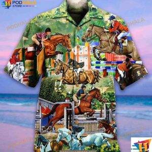 Horse And Human Funny Hawaiian Shirt