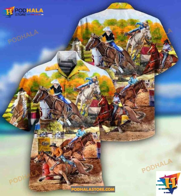 Horse Barrel Racing Ride It Like You Stole It Hawaiian Shirt