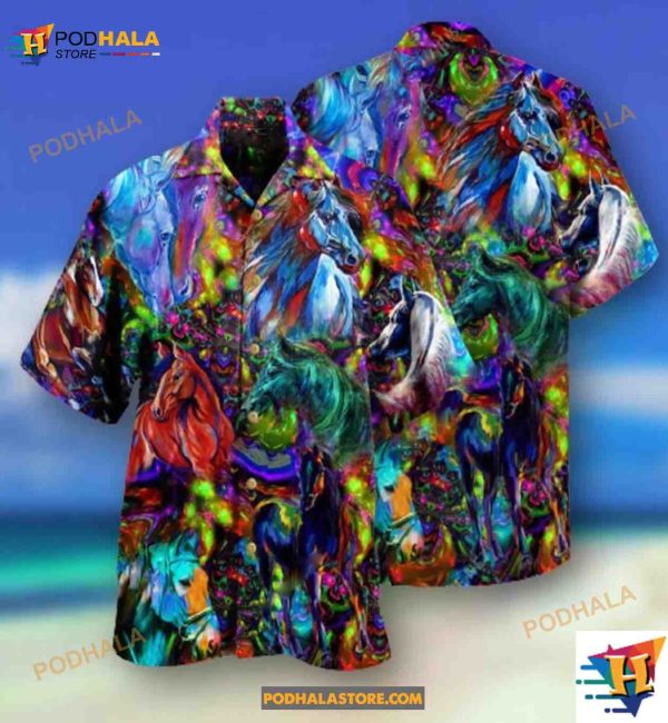 Horse Colorful In Life Hawaiian Shirt