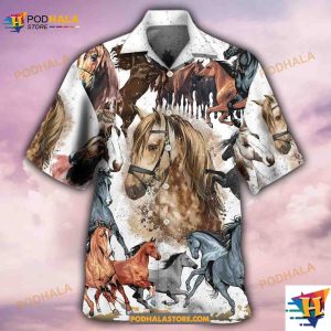 Horse Fantasy Horse Painting Style Hawaiian Shirt