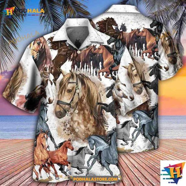 Horse Fantasy Horse Painting Style Hawaiian Shirt