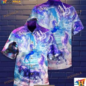 Horse Fly To The Galaxy Hawaiian Shirt