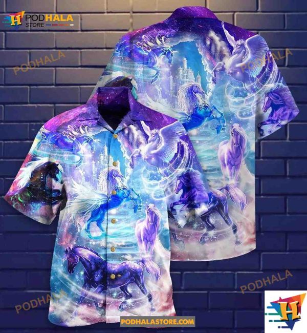 Horse Fly To The Galaxy Hawaiian Shirt