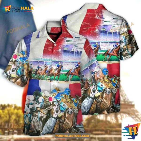 Horse France Horse Racing Amazing Seat Lover Hawaiian Shirt