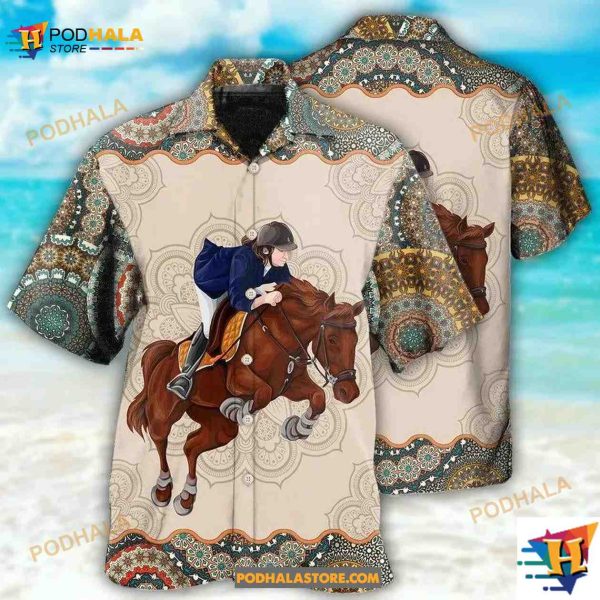 Horse Horseback Riding Hawaiian Shirt