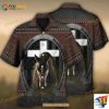 Horse Life Faith Leather Style Hawaiian Shirt