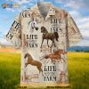 Horse Life Is Better On The Farm 3D Hawaiian Shirt Horse Hawaiian Shirt