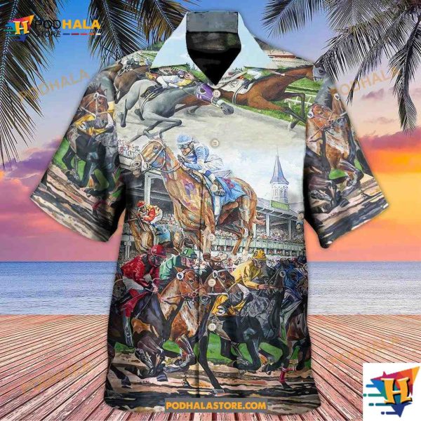 Horse Racing Be Strong Be Brave Hawaiian Shirt