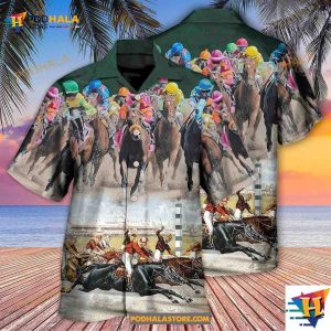 Horse Racing Great Horse Best Seat Hawaiian Shirt