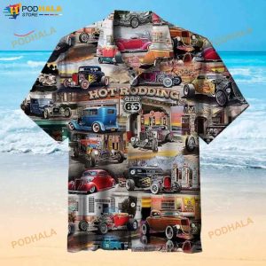 Hot Rodding Pattern 3D Funny Hawaiian Shirt