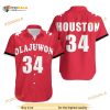 Houston Rockets Funny Hawaiian Shirt Hakeem Olajuwon 34