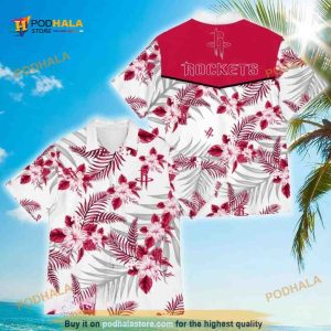 Houston Rockets Funny Hawaiian Shirt Tropical Flower Patterns