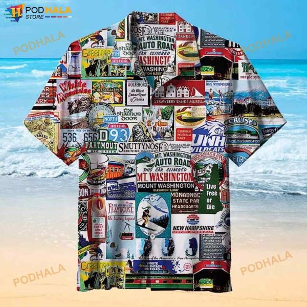 I Love New Hampshire 3D Funny Hawaiian Shirt