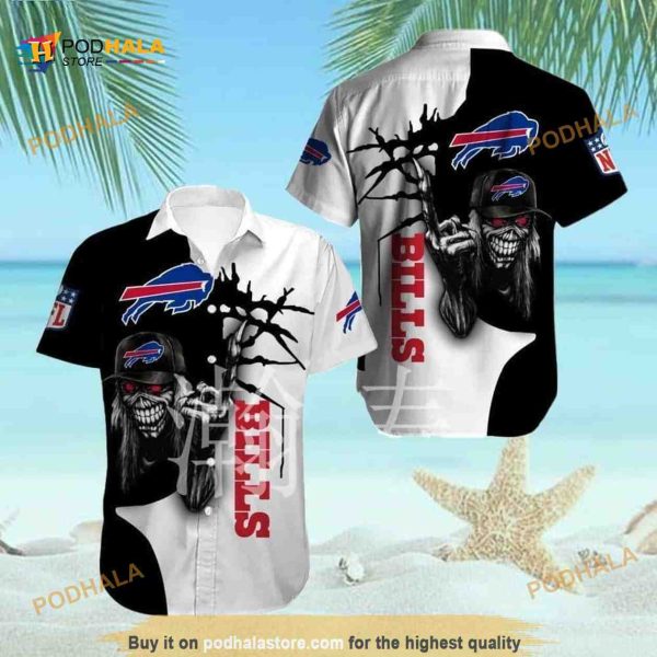 Iron Maiden Buffalo Bills Funny Hawaiian Shirt Beach Gift For Friend