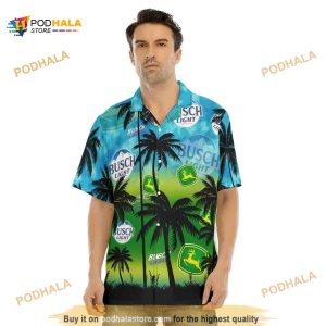 John Deere Busch Light For The Farmers Palm Tree Island Funny Hawaiian Shirt