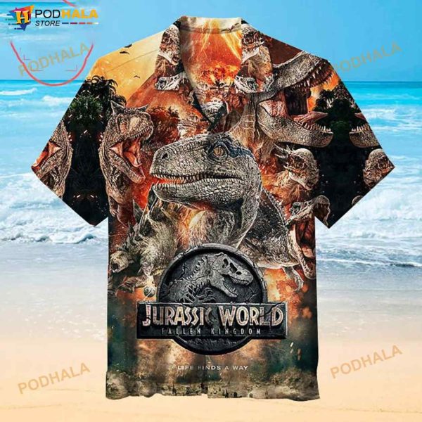 Jurassic World Fallen Kingdom 3D Funny Hawaiian Shirt