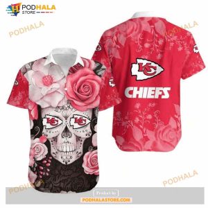 Kansas City Chiefs Skull NFL Gift For Fan Hawaiian Graphic Print Short