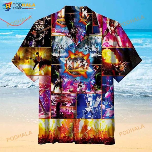 Kiss The Hottest Show On Earth 3D Funny Hawaiian Shirt