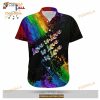 LGBT Love Is Love Pride Month Rainbow Watercolor Black Funny Hawaiian Shirt