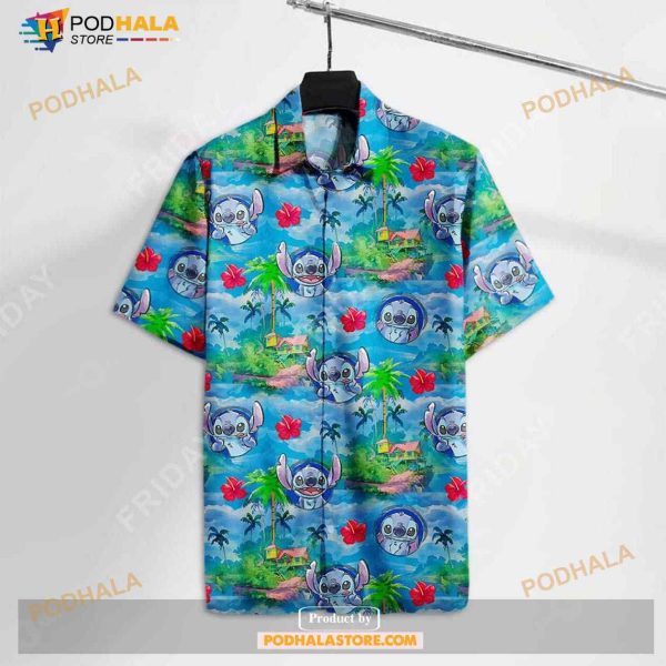 Las Las Aloha Tropical Blue Tshirt Funny Hawaiian Shirt