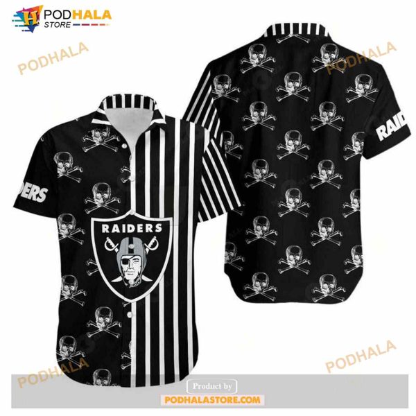 Las Vegas Raiders Stripes And Skull Hawaii Shirt Summers