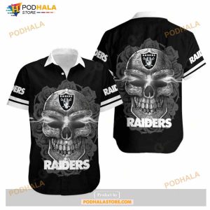 Las Vegas Raiders Sugar Skull NFL Gift For Fan Hawaiian Graphic Print Shirt