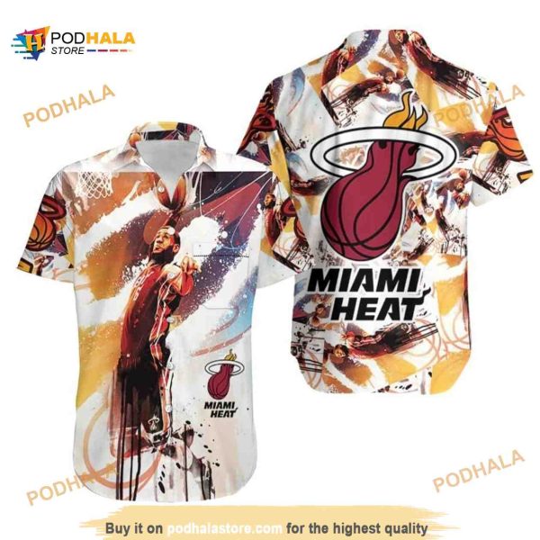 Lebron James 6 Miami Heat Hawaiian Shirt For Basketball Lovers