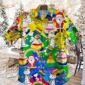 Lgbt Christmas Dh Vintage Short Sleeve 3D Funny Hawaiian Shirt